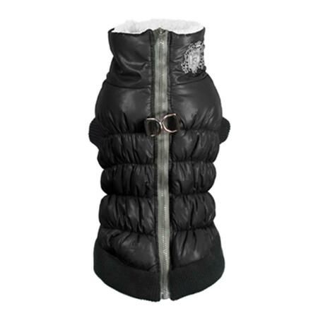 HIP DOGGIE Medium Scrunchy Puffer Vest - Black HD-5SCPB-M